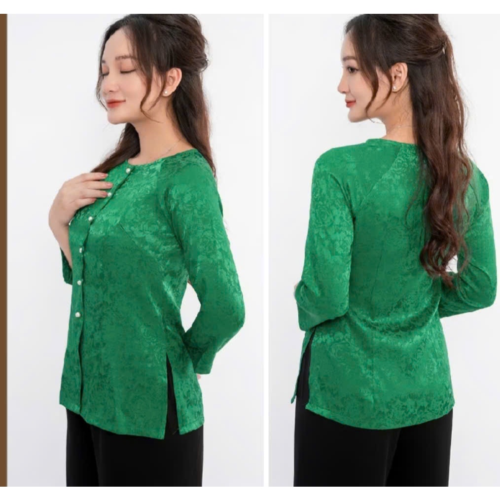 Áo bà ba đi lễ chùa vải lụa gấm mặc cực đẹp, quần lụa cát, ko bai, ko nhăn, duyên dáng size 3XL,2XL,