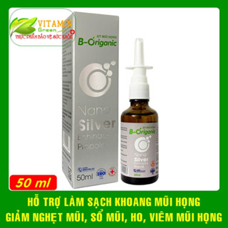 XỊT MŨI HỌNG B-Origanic GIÚP LÀM SẠCH MŨI HỌNG, HỖ TRỢ GIẢM TRIỆU CHỨNG VIÊM MŨI, HỌNG, SỔ MŨI, NGẠT MŨI, HO