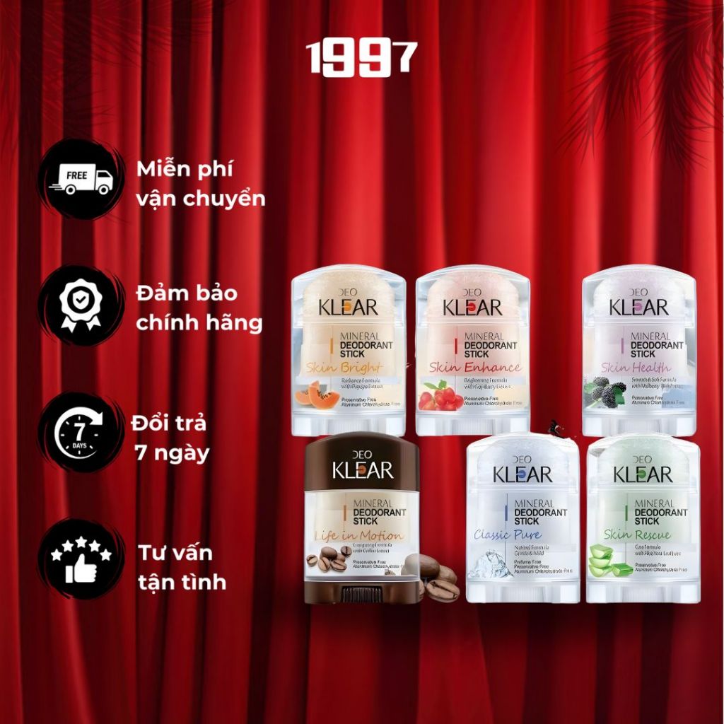 Lăn khử mùi đá khoáng Deo KLEAR Thái Lan