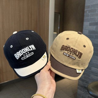 Mũ lưỡi trai chống nắng thêu chữ BROOKLYN chất gió dù mỏng nhẹ thời trang cho bé trai vòng đầu 48-51cm
