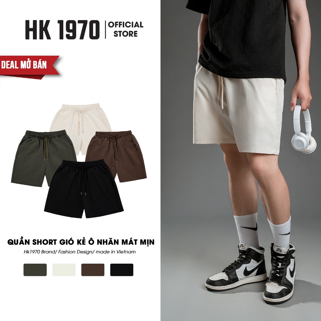 Quần Short Gió Basic Nam Nữ Unisex Chất Vải Gió Mềm Mịn Quần Short Form Ống…