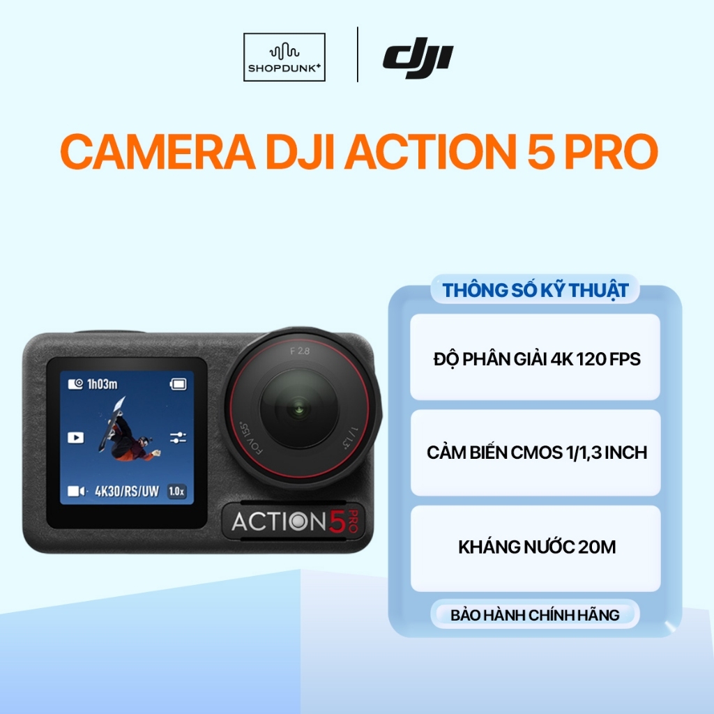 Camera Hành Trình DJI Osmo Action 5 Pro Chính Hãng BH 12 Tháng