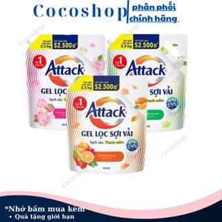 Gel giặt Attack hương trái cây tươi mát 1kg/  2.5kg / 3,5kg giặt cực sạch, giữ hương lâu
