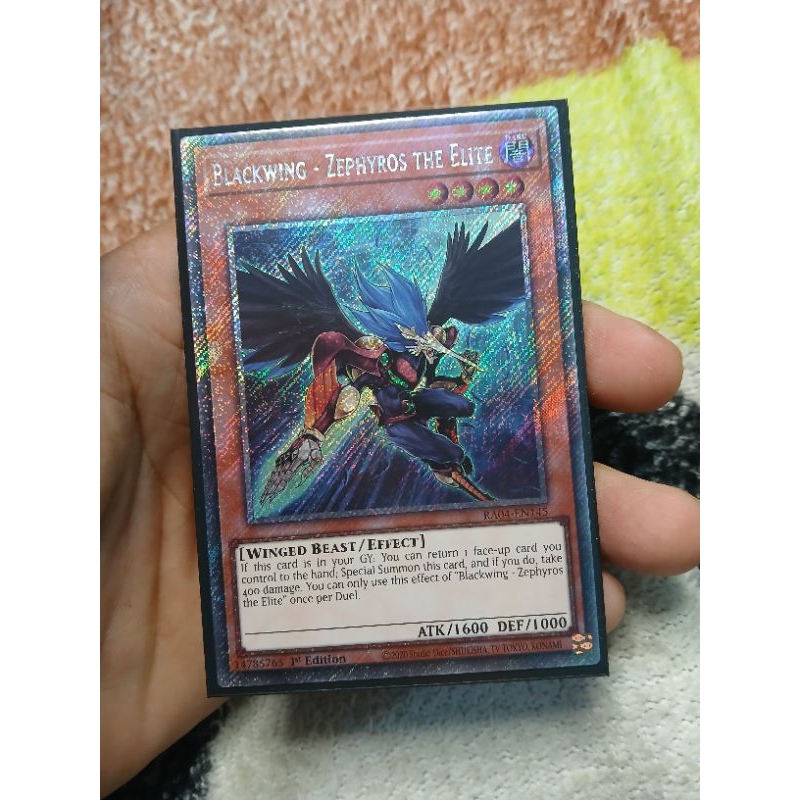 [Yugioh Biên Hòa Store] 1 lá thẻ bài Blackwing - Zephyros the Elite - RA04-EN145 - Platinum Secret R
