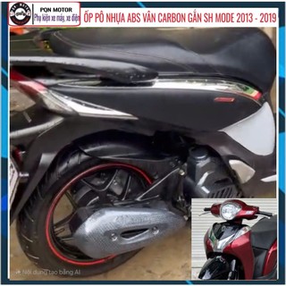 Ốp Pô Sh Mode 2025 đến 2020, Sh Mode 2019 đến 2013 Nhựa ABS Vân Carbon Nhựa ABS, Ốp Mỏ Dè Xe Sh Mode