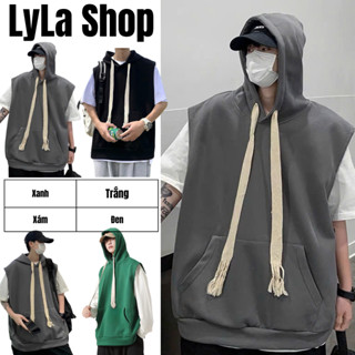Áo HOODIE SÁT NÁCH mũ to trùm đầu phối dây rút chất NỈ 2 DA mềm mại mặc mùa hè mùa thu đông nam nữ đều mặc ullangzzang