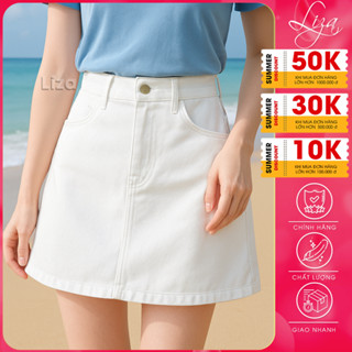 Chân Váy KaKi Ngắn Chữ A Cạp Cao Bassic Chất Vải KaKi Xuất Hàn Lên From Xinh Dasinoo