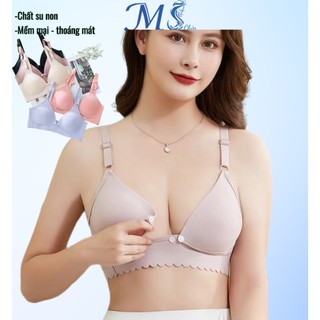 Áo lót bầu có cúc mở cho con bú Ms Mombaby chất su non A185
