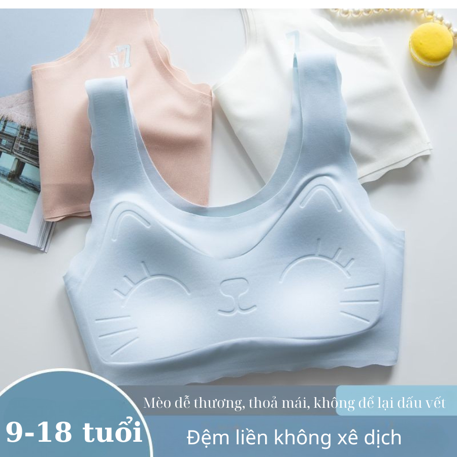 áo ngực học sinh vải su lạnh, đệm liền khối (CÓ KIỂM NGHIỆM VẢI ), không viền không đường may, nhẹ nhàng mát mướt mã N7