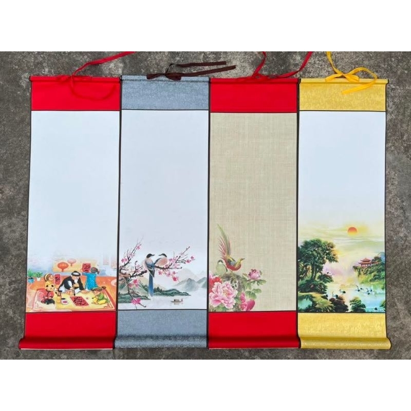 Biểu lụa viết thư pháp kích thước 27*80
