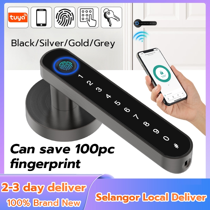 ElinkSmart T8 Khóa cửa vân tay thông minh điện tử cao cấp dùng app cửa nhôm gỗ chống nước