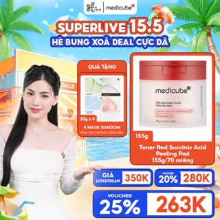 [Võ Hà Linh x medicube] Toner Red Succinic Acid Peeling Pad 70 miếng + Tặng 4 mặt nạ random