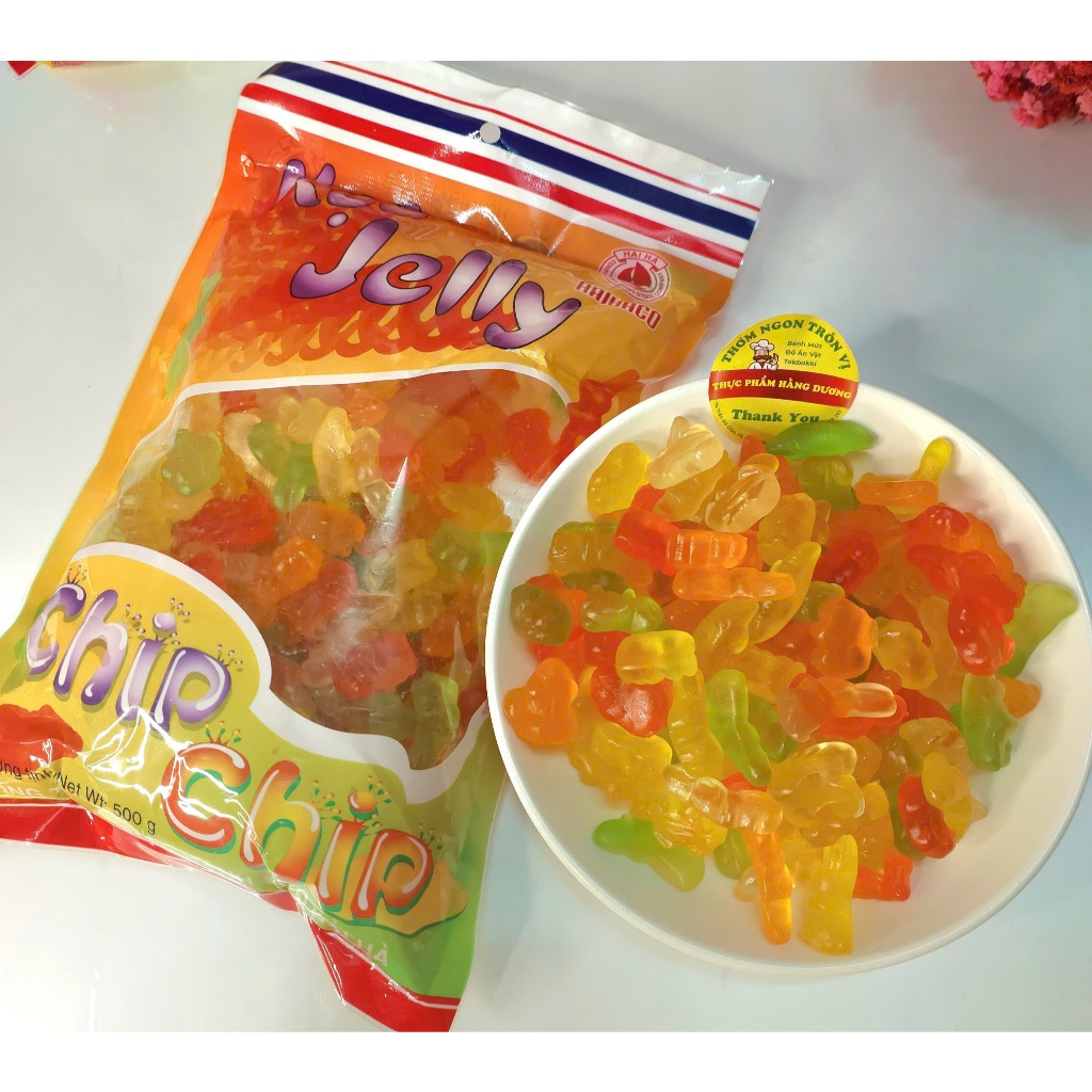 Gói 500g Kẹo Dẻo Chip Chip Mix vị siêu ngon
