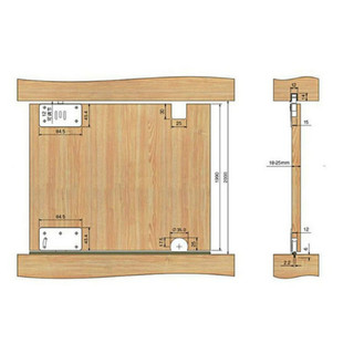 Ray đôi lắp nổi cho tủ Hệ ray tủ lùa EI Mã SD5002R- Giải pháp ray trượt cửa tủ lùa