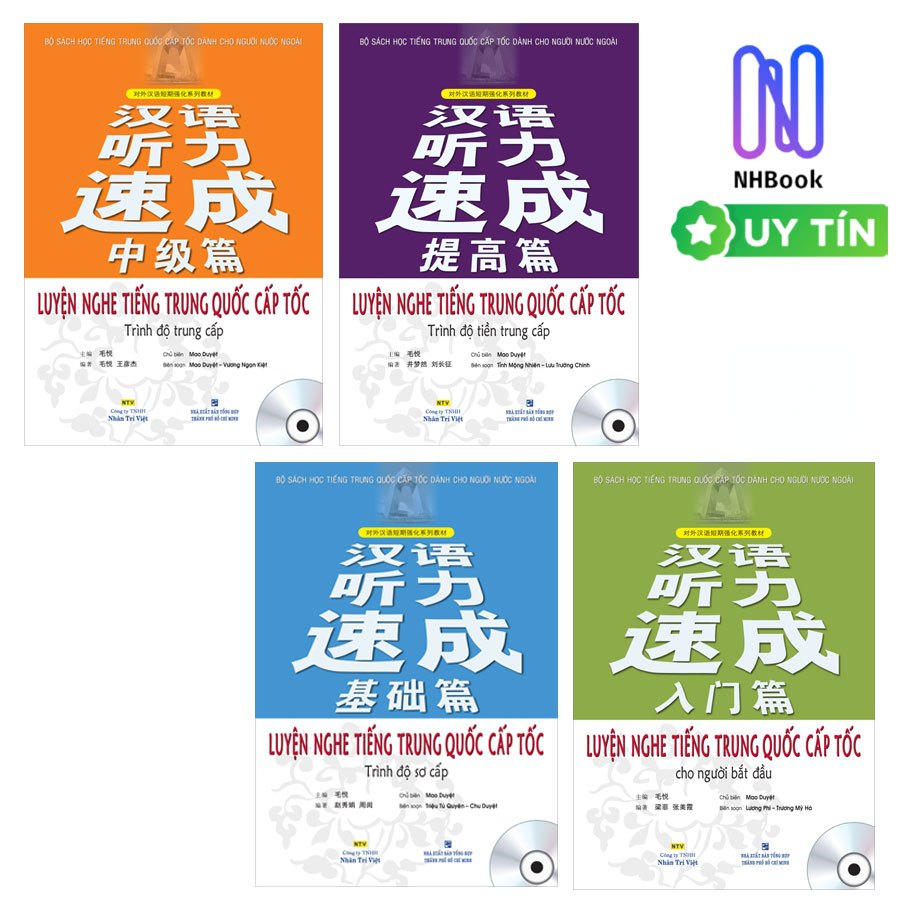 Sách - Luyện nghe tiếng Trung Quốc cấp tốc : cho người mới bắt đầu , trình độ sơ cấp , trung cấp, tiền trung cấp - NTV