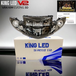 Choá Đèn 2 Tầng Sirius Hello 50/110cc KING LED [Tặng Demi Led + Pat kẹp]