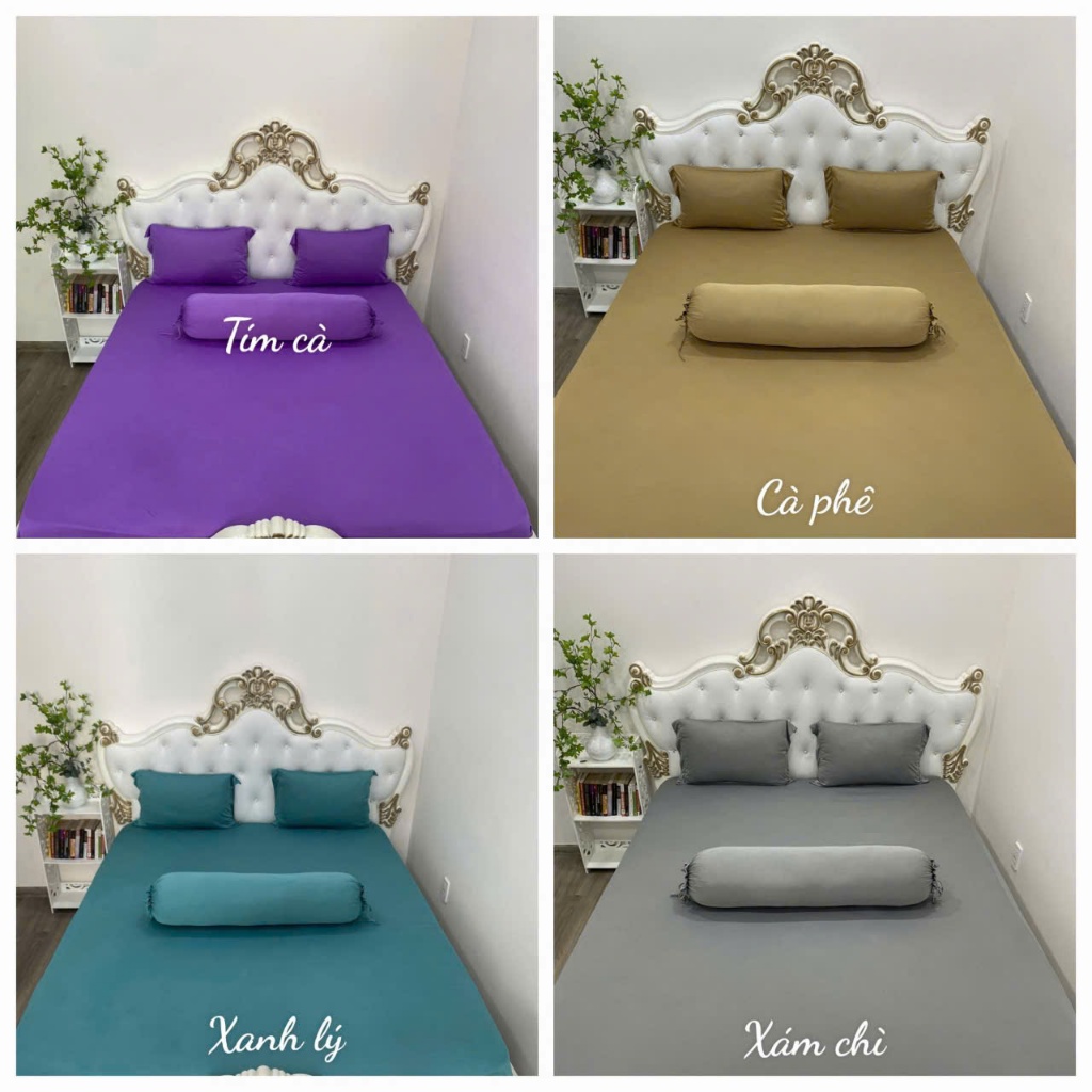 Bộ Drap gối Thun Hàn Quốc Mát Lạnh {4 MÓN} Cực Hot