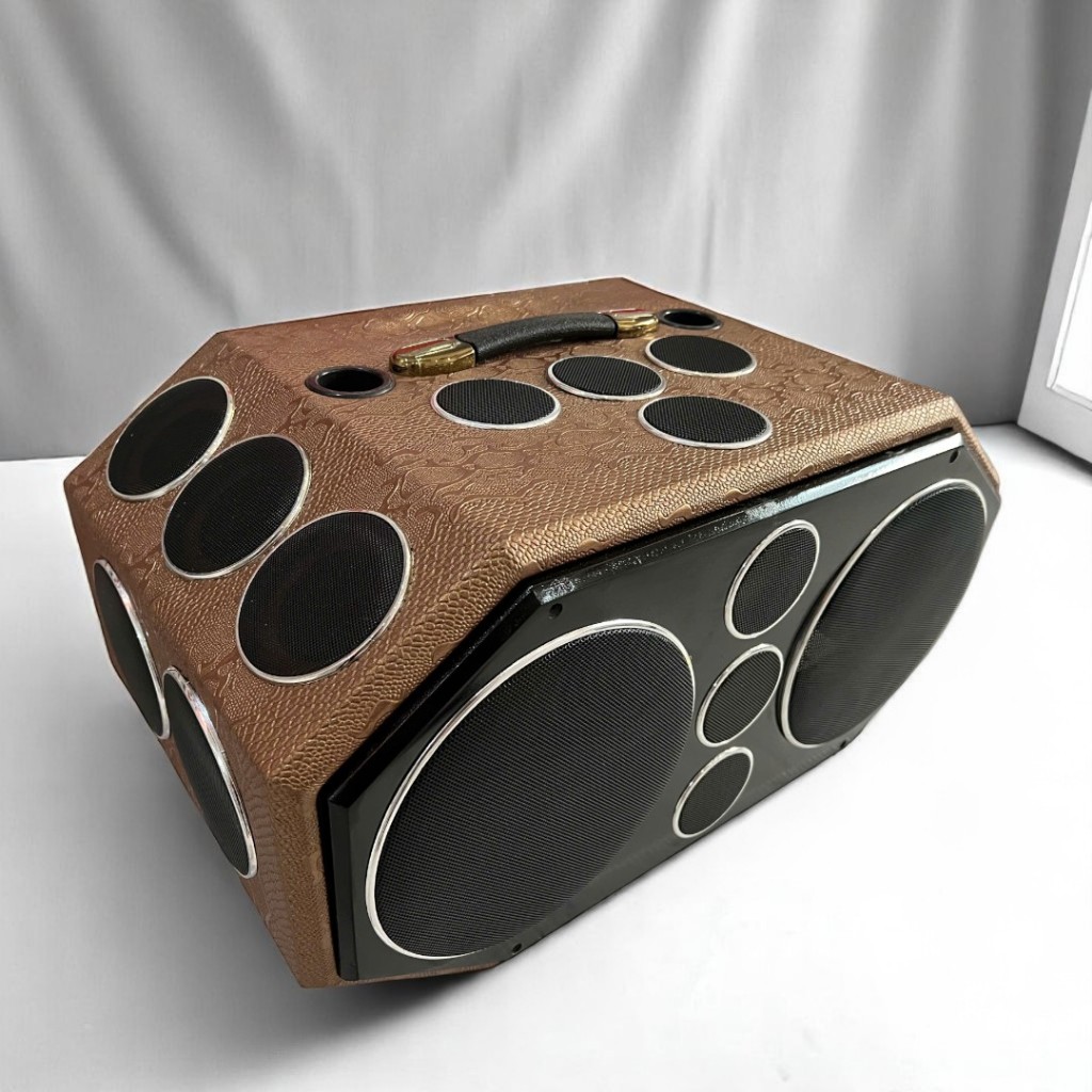 VỎ THÙNG LOA XÁCH TAY BASS 25 - 25 ĐƯỜNG TIẾNG 2 BASS 25 VÀ 23 TREB THÙNG GỖ BỌC DA CAO CẤP ( GIÁ 1 