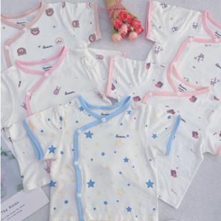   Link 1 Áo sơ sinh cộc tay cài xéo AVALER vải sợi tre kháng khuẩn mềm mịn và thoáng mát 