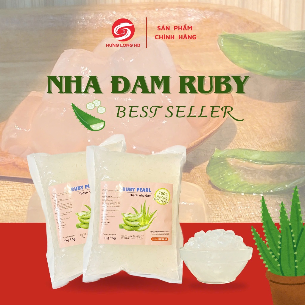 Thạch Nha Đam Ruby Pearl - Khối Lượng 1KG