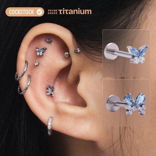 Bông tai Titan cao cấp bướm đá - BLINK BUTTERFLY TITANIUM EARRING COCKSTOCK COLLECTION