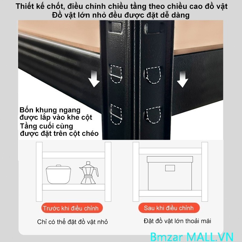 BMZAR Kệ Gỗ Đa Năng 3/4/5 Tầng Lắp Ráp Chịu Lực Tốt Tiết Kiệm Không Gian Phù Hợp Mọi Nơi | BigBuy360 - bigbuy360.vn