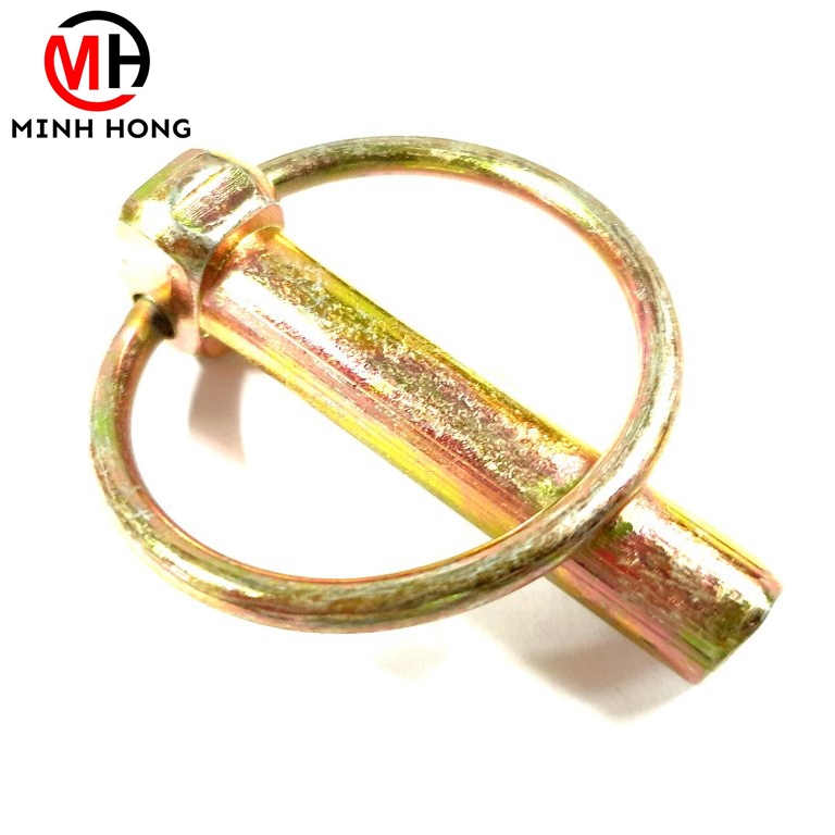 Chốt bật (chốt khóa, chốt ghim) 10mm, mạ vàng, dùng cho dàn kiếm máy cày, [10 chốt/bịch], (hàng OEM)