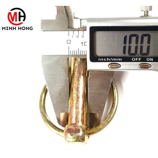 Chốt bật (chốt khóa, chốt ghim) 10mm, mạ vàng, dùng cho dàn kiếm máy cày, [10 chốt/bịch], (hàng OEM)