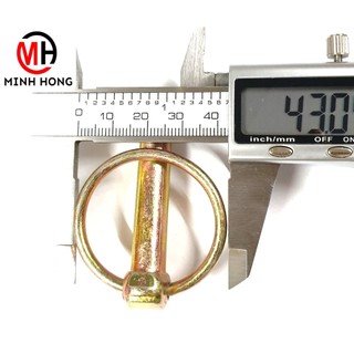 Chốt bật (chốt khóa, chốt ghim) 10mm, mạ vàng, dùng cho dàn kiếm máy cày, [10 chốt/bịch], (hàng OEM)