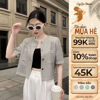 Áo vest nữ croptop cộc tay Cây Leo Design thanh lịch sang trọng - Min661