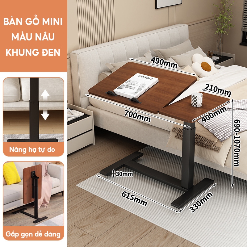 Bàn Làm Việc Di Động Thông Minh BHouse – Nâng Hạ Chiều Cao, Nghiêng Mặt Bàn, Xoay 360°, Bàn Laptop G
