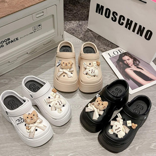  Dép cross đế cao kKDO sandal nữ dép đi biển màu basic Phong cách  1288 Mèo nơ  