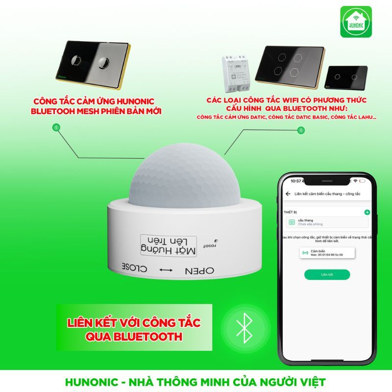 Cảm Biến Cầu Thang BLE Wifi Hunonic ST02