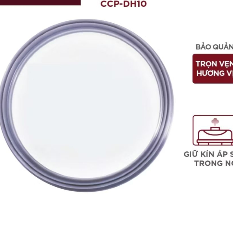 Gioăng kép Nồi cơm điện Cuckoo CCP-DH10 - Chất lượng Hàn Quốc(tặng Decal tiếng Việt dán nồi Cuckoo c