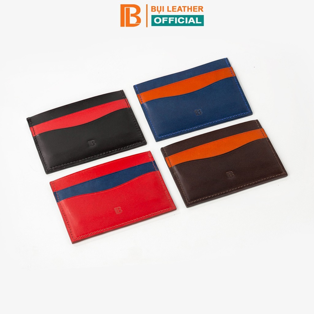Card holder nam da bò pullup V150 phối màu đẹp tạo sự khác biệt Bụi leather