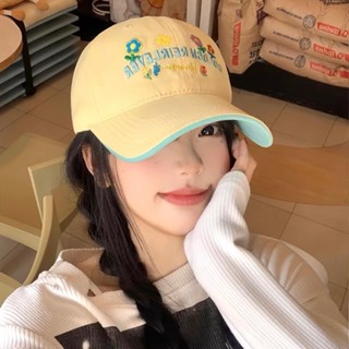 Mũ lưỡi trai FLOWER thêu hoa nhí chất contton phom cứng cáp dễ thương, nón kết mùa hè phong cách Hàn