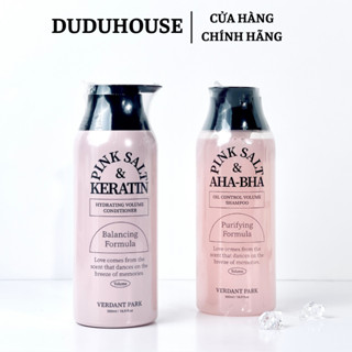 Dầu Gội Xả VERDANT PARK muối hồng Himalaya AHA BHA Shampoo Conditioner kiềm dầu phồng tóc 500ml