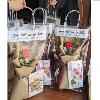 Túi Đựng Hoa Trong Suốt Đựng Hoa Sáp, Hoa Tươi, Gấu Bông, Quà Tặng Nhiều Kích Thước