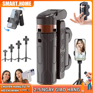 【Free ship TNW T26 Chân tripod mini Capgrip 3 IN 1 cho điện thoại Gậy chụp ảnh tự sướng Bluetooth có đèn trợ sáng