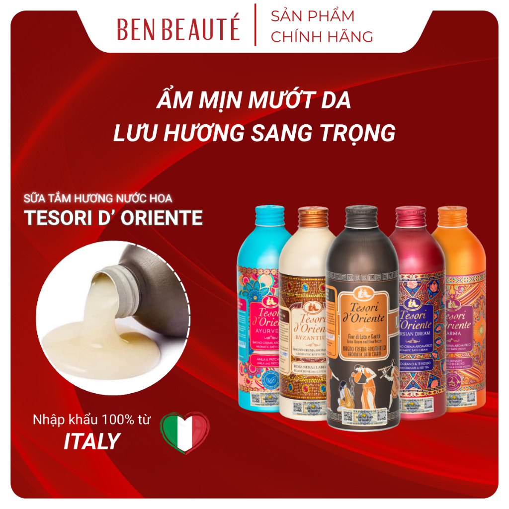 Sữa Tắm Nước Hoa Ý Tesori d'Oriente - Lưu Hương Hoa Sen Cả Ngày 500ml