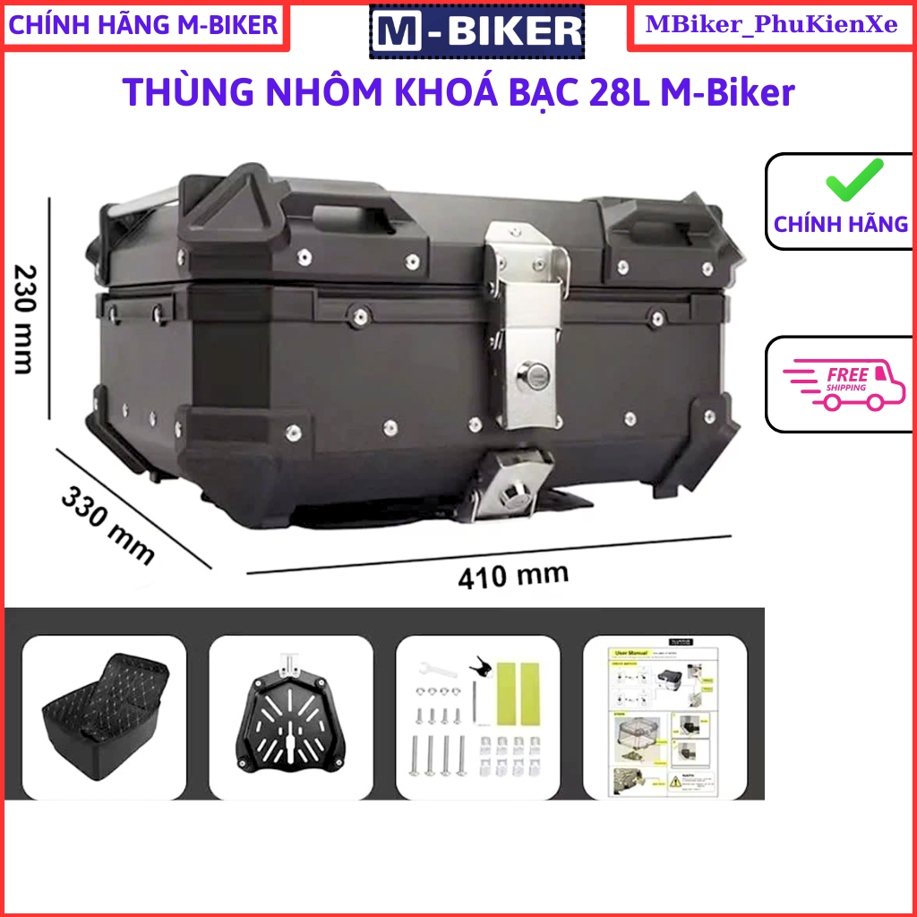 𝐌𝐁𝐢𝐤𝐞𝐫_ Thùng nhôm xe, thùng nhôm xe máy, thùng top nhôm, 22l-28l-35l-45l, chính hãng mbiker