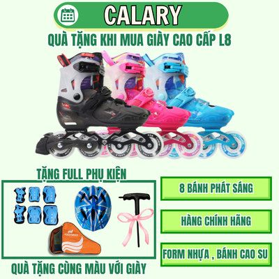 [Tặng Full Phụ Kiện] Giày Patin Trẻ Em Centosy Flying Eagle L8, 8 Bánh Đèn Phát Sáng-Có Form Chắc Chắn, Phanh An Toàn
