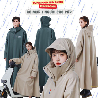 Áo Mưa vải OXFORD Một Người , Áo Mưa Trùm Kín Người siêu bền siêu chống thấm, Nhanh Khô an toàn đi xe máy xe điện