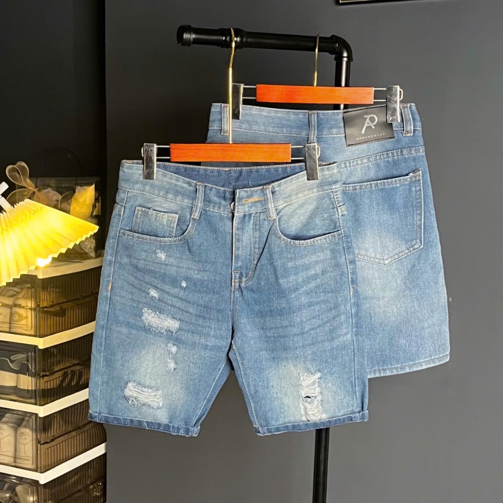 QUẦN SHORT NAM RÁCH CHẤT JEAN COTTON QUẦN RIN NAM QS275