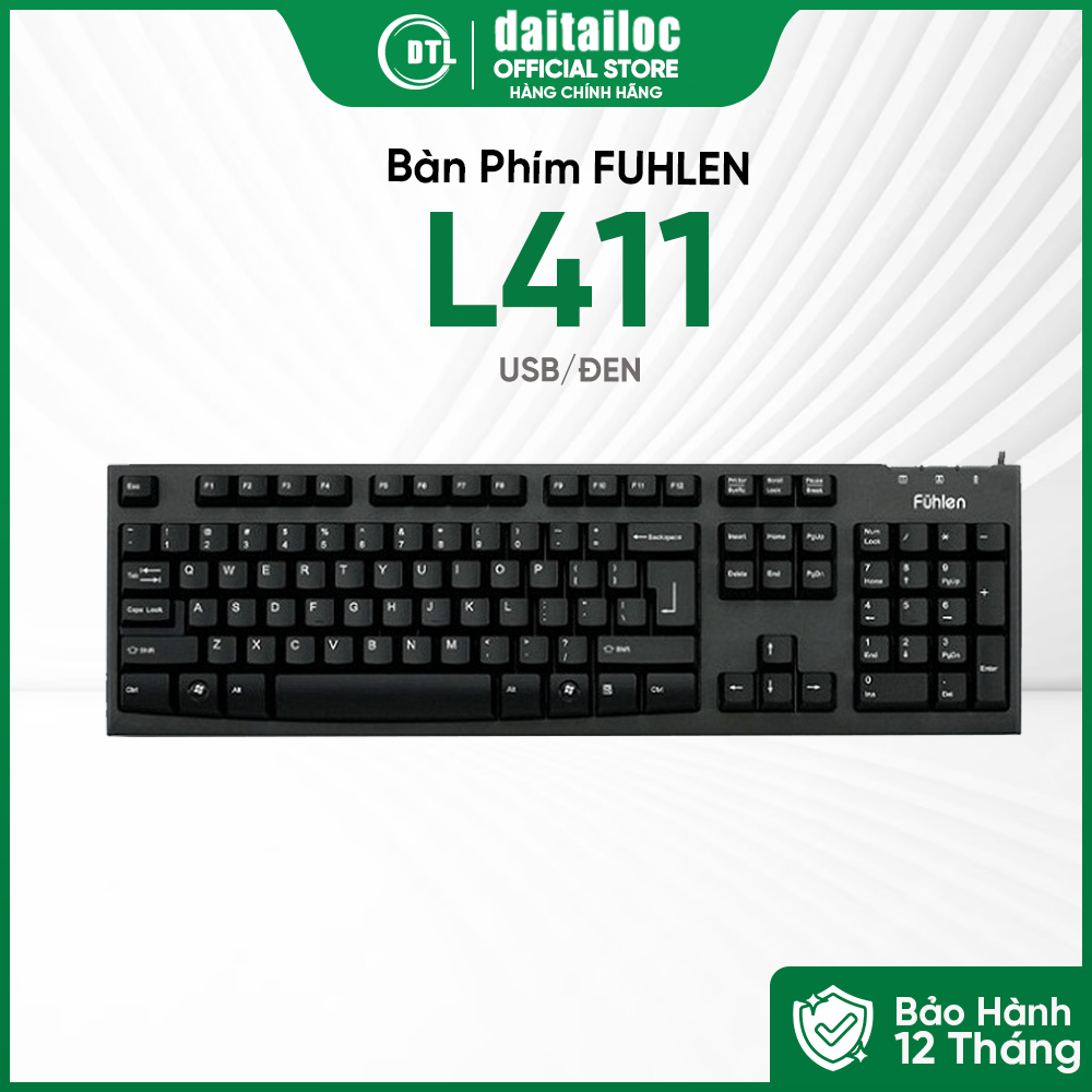 Bàn Phím FUHLEN L411 (USB/ĐEN) - Hàng Chính Hãng
