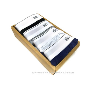 QUẦN LÓT NAM SỊP BOXER COTTON LƯNG TRẮNG 5 MÀU