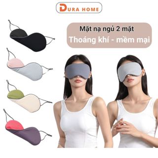 Bịt Mắt Ngủ 2 Mặt Ấm Và Mát, Che Sáng Toàn Diện, Quai Đeo Co Giãn Có Thể Điều Chỉnh DURAHOME