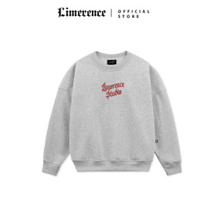 Áo Sweater Boxy LIMERENCE Slay logo nỉ xám tiêu oversized nam nữ form rộng Localbrand