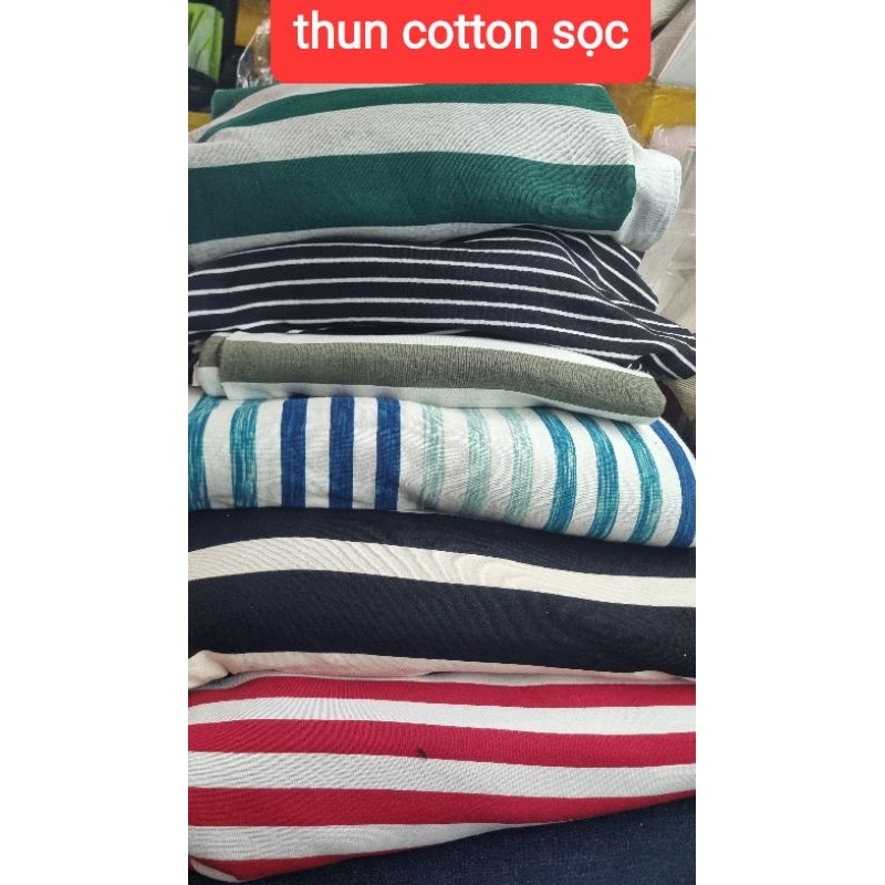 thun cotton sọc và carô