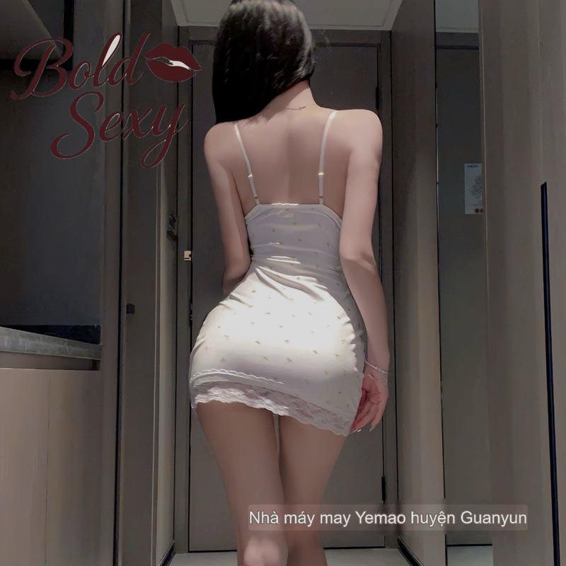 Đầm Ngủ 2 dây ôm Body Có Mút Rời - Phối Ren Gợi Cảm | Bold Sexy | BigBuy360 - bigbuy360.vn